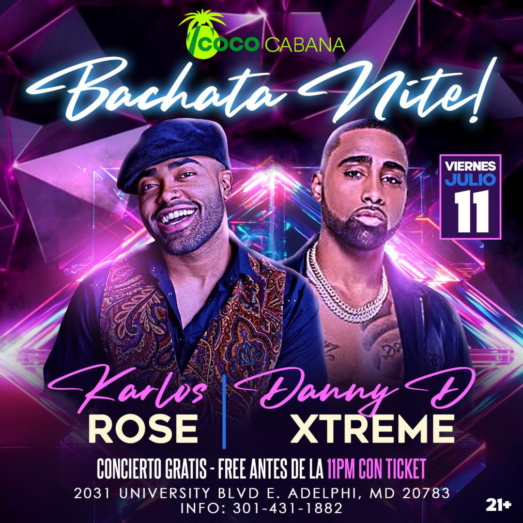 Danny D Xtreme & Karlos Rosé- Bachata Nite en Maryland in Adelphi