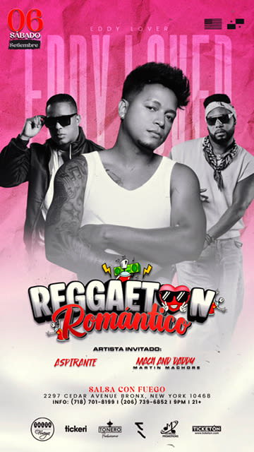Eddy Lover Live at Salsa Con Fuego Reggaeton Romantico Night in