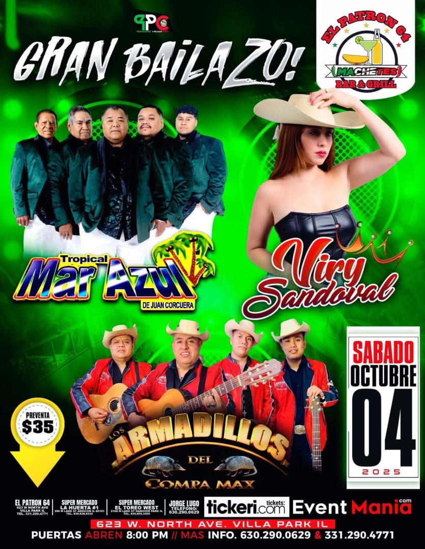 Gran Bailazo con Viry Sandoval & Tropical Mar Azul de Juan