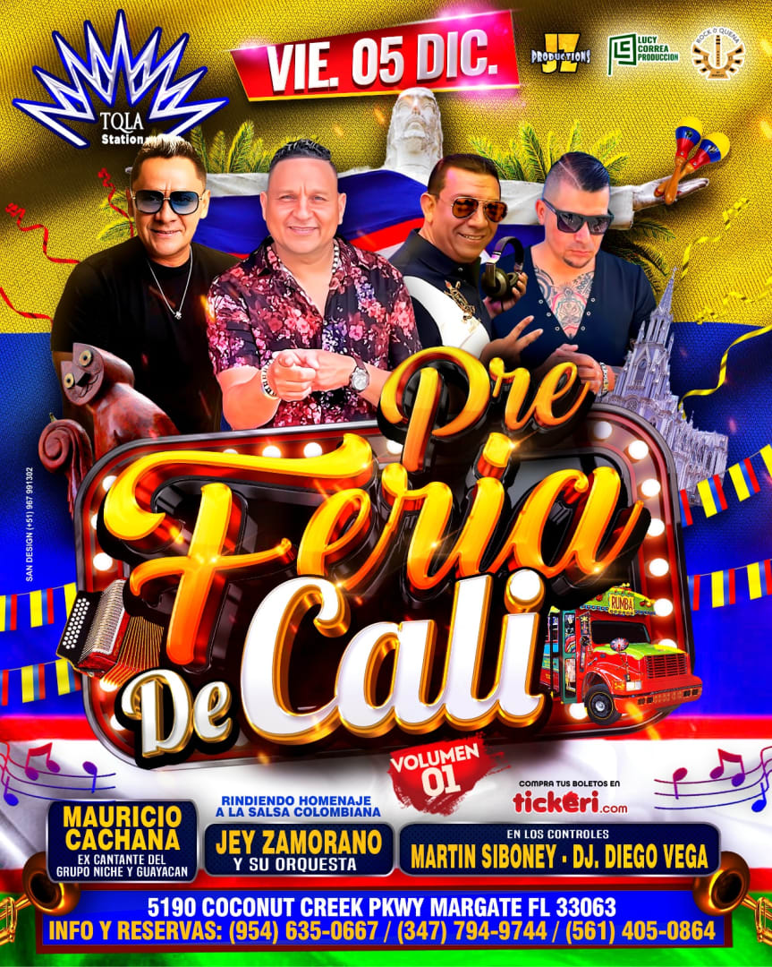 Pre FERIA de CALI Vol. 1 in Margate - Tickets 2025-12-05 | TQLA