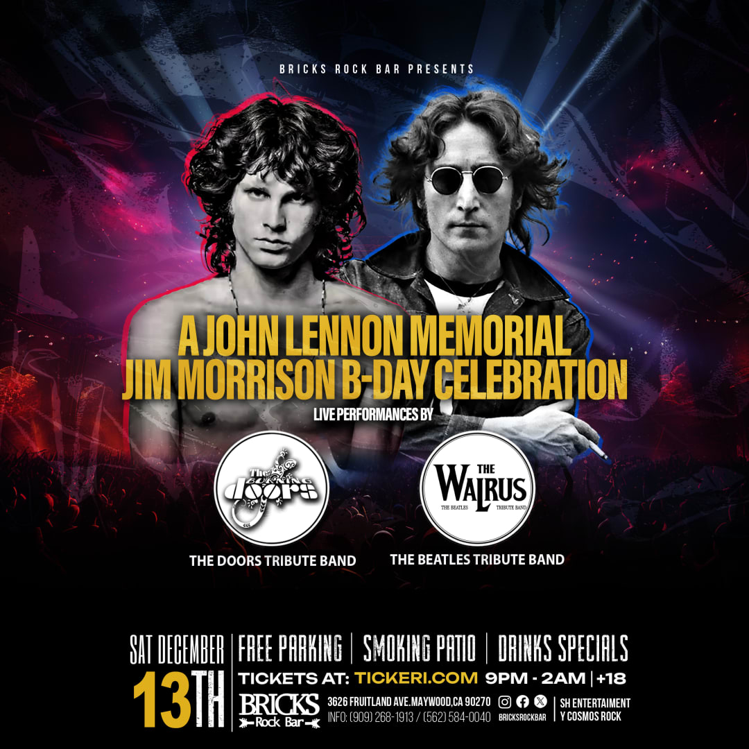 AJOHN LENNON MEMORIAL JIM MORRISON B-DAY CELEBRATION Tickets