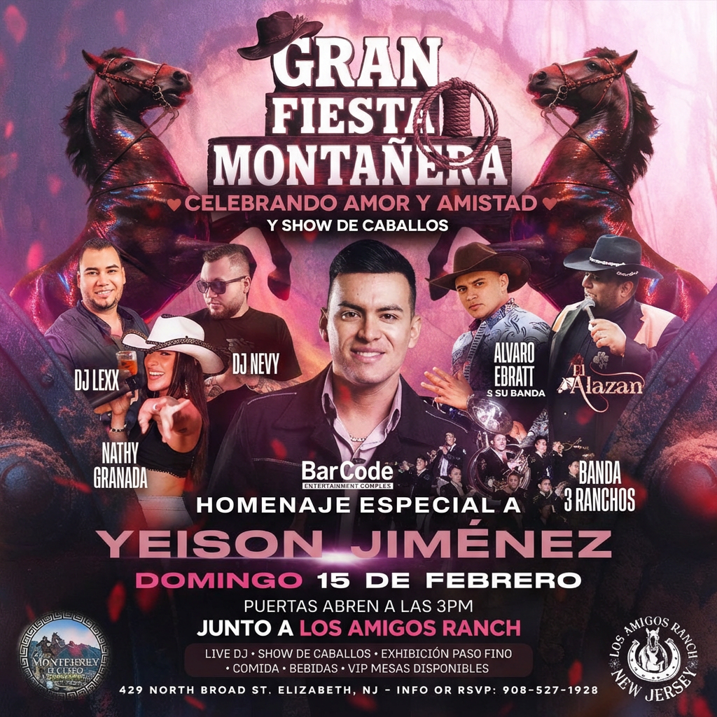 Gran Fiesta Montanera en BarCode in Elizabeth - Tickets 2026-02-15