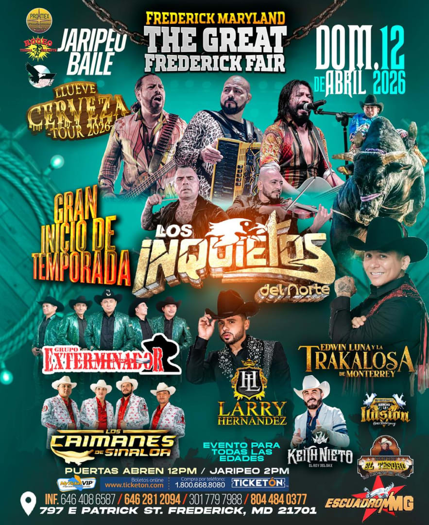 JARIPEO BAILE CON LOS INQUIETOS DEL NORTE Y MAS in Frederick