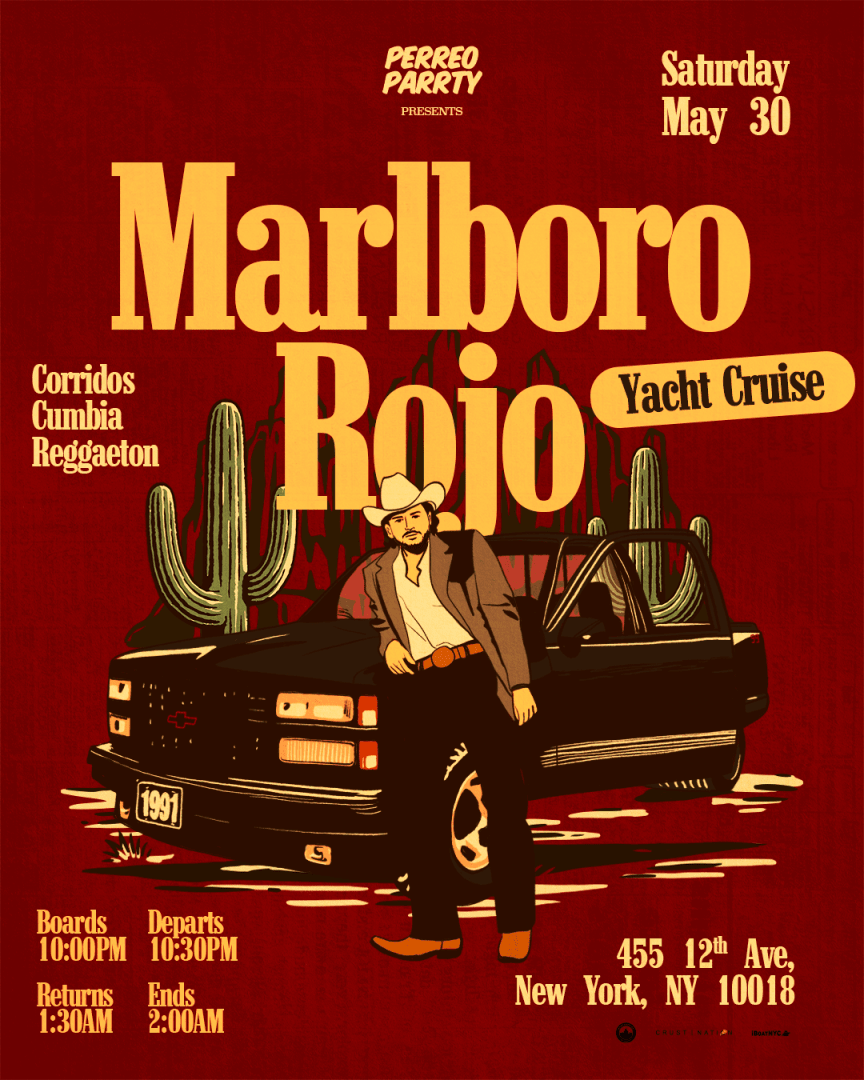 MARLBORO RED - Corridos Boat Party NYC Yacht Cruise