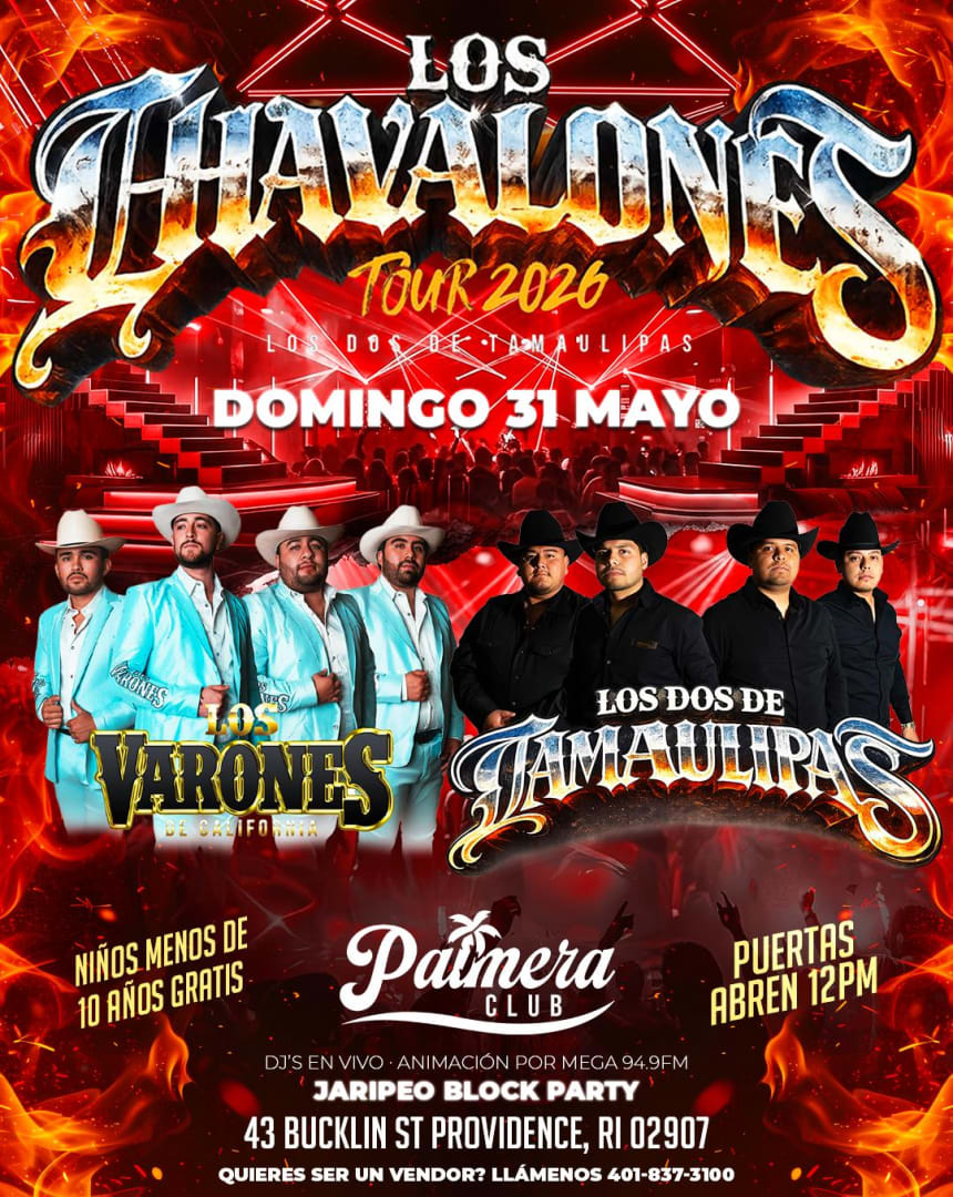 LOS CHAVALONES FESTIVAL TOUR - LOS DOS DE TAMAULIPAS and LOS VARONES DE CALIFORNIA @ PALMERA CLUB PARKING LOT | PROVIDENCE, RI