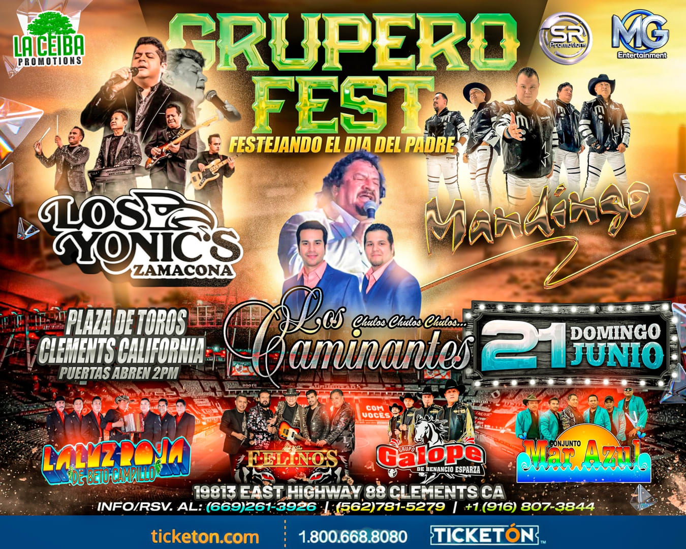 GRUPERO FEST Los Yonics, Mandingo, LosCaminantes, Galope and many more