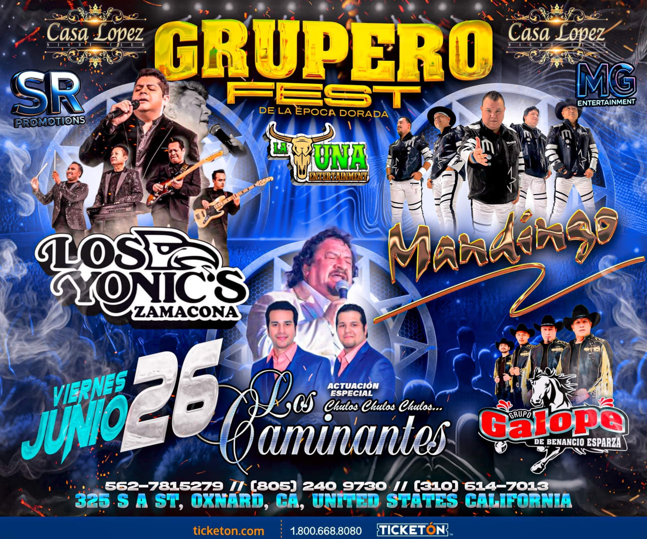 Grupero Fest Mandingo,Los Yonics,Los Caminantes Galope