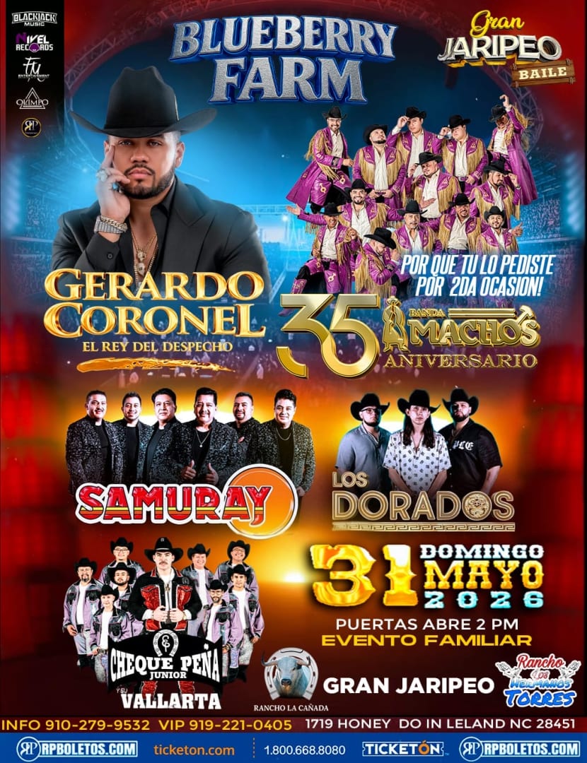 Gran Jaripeo Dance – Gerardo Coronel, Banda Machos and more in Leland