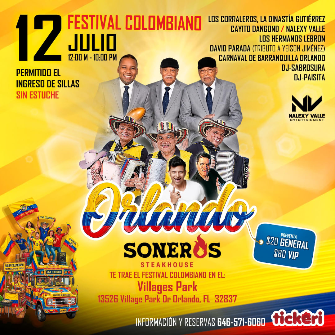 COLOMBIAN SONEROS FESTIVAL ORLANDO 2026 LEBRON BROTHERS, CORRALEROS GUTIÉRREZ DINASTIA