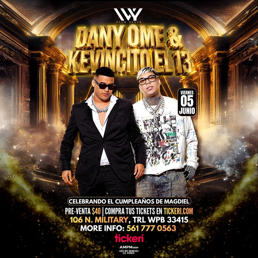 Dany Ome & Kevincito on the 13th in concert in Florida