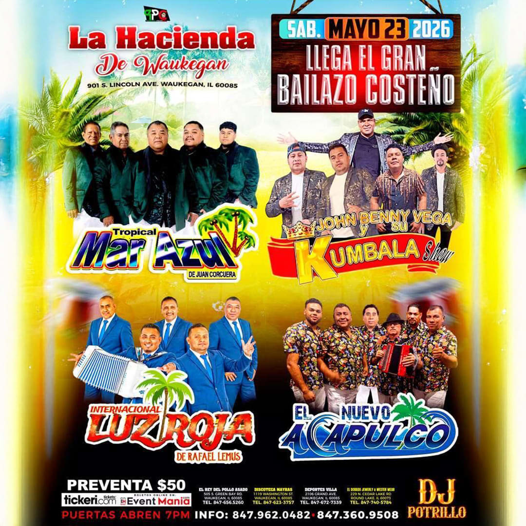 Great Coastal Dance at La Hacienda de Waukegan with Blue Sea, Red Light and more