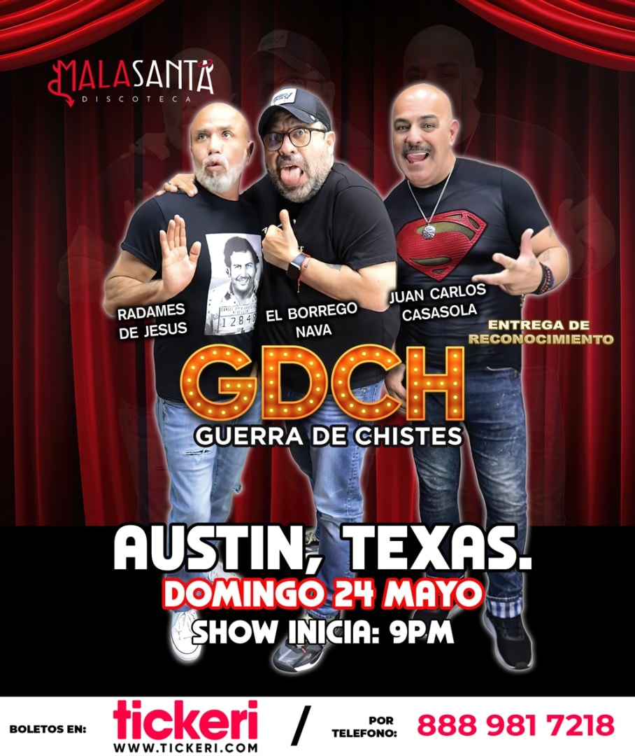 War of Jokes in Austin with Radamés, El Borrego Nava and Juan Carlos Casasola
