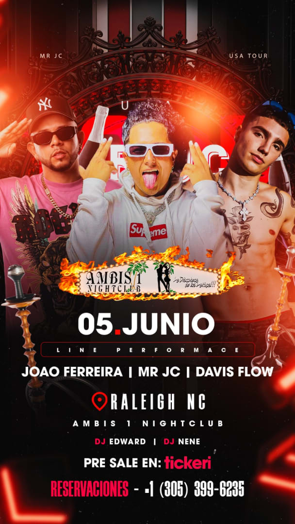 Davis flow, Mrjc, Jao Ferreira en concierto en Ambis 1 Raleigh NC