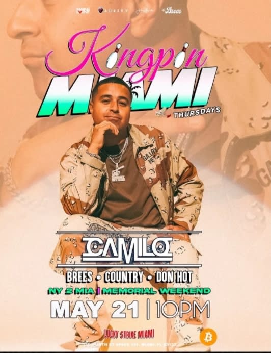 Kingpin Miami Thursdays Memorial Day Weekend 2026 DJ Camilo Live At Lucky Strike Miami