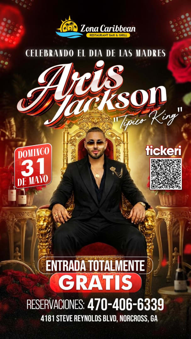 Aris Jackson Tipico King in Zona Caribbean Restaurant Bar and Grill CELEBRATING MOTHERS MONTH