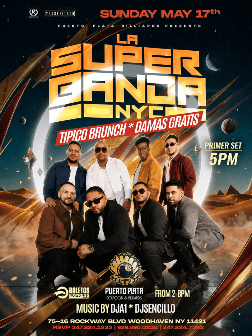 TYPICAL BRUNCH @ PUERTO PLATA QUEENS FEATURING LA SUPER BANDA NYC