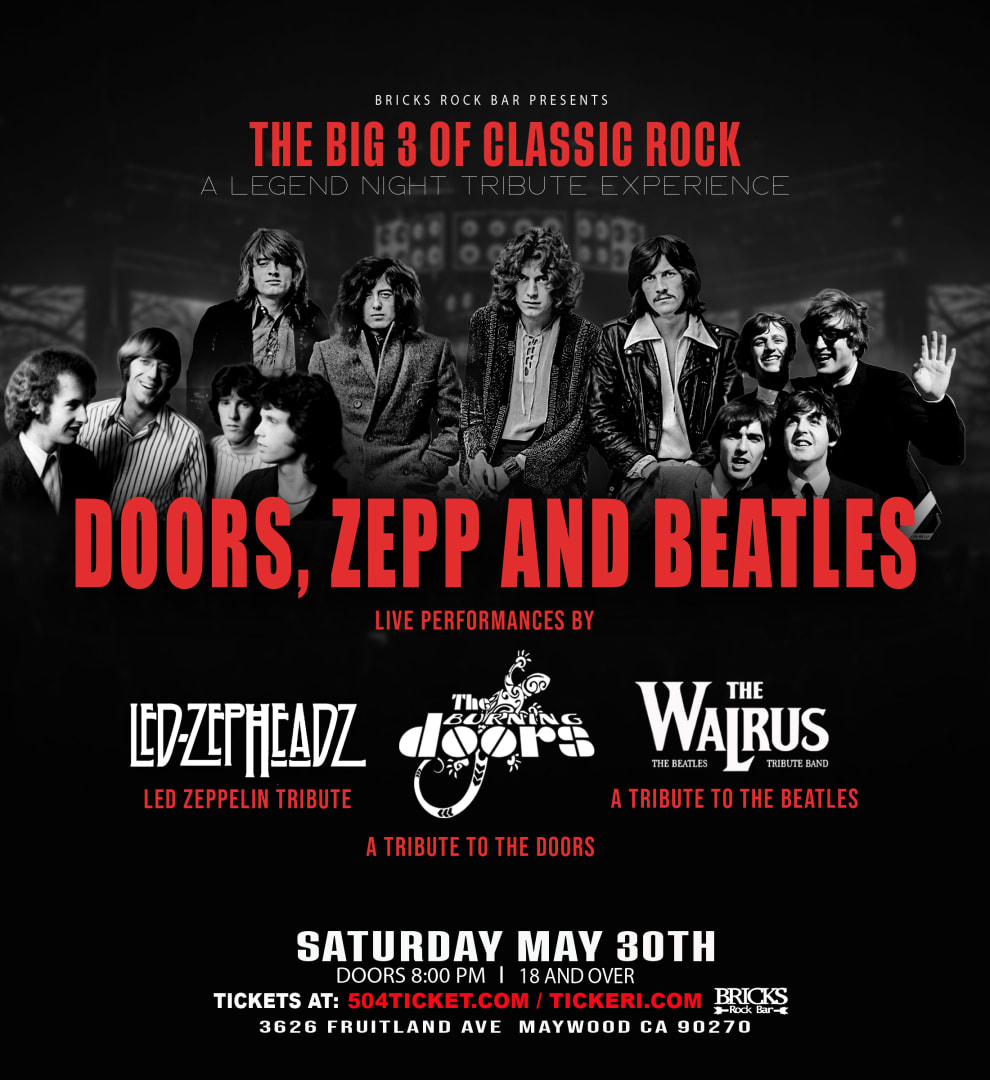 Los 3 grandes del rock clásico: Doors, Zepp y Beatle