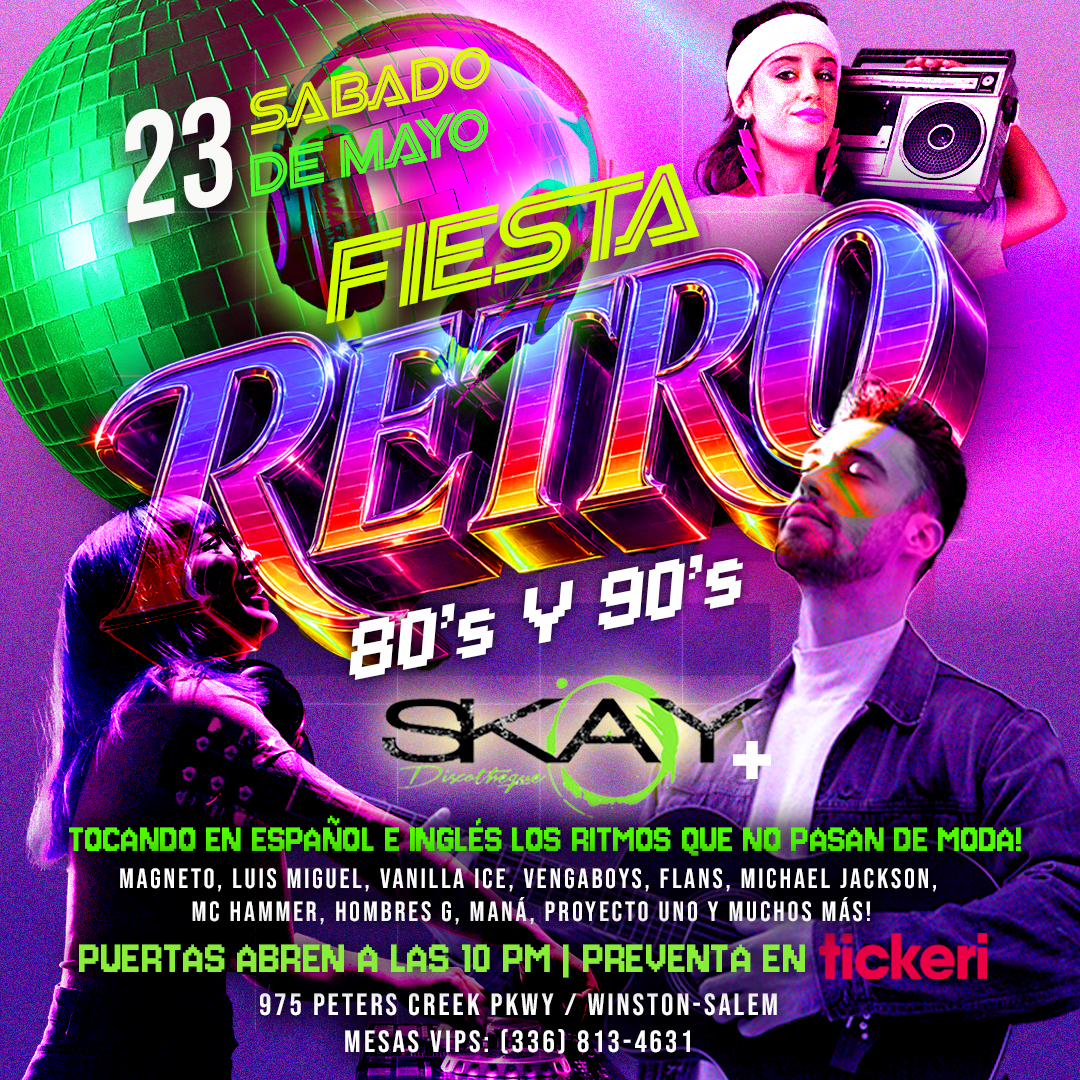 FIESTA RETRO 80 Y 90 EN INGLES Y ESPAÑOL EN SKAY DISCOTHEQUE