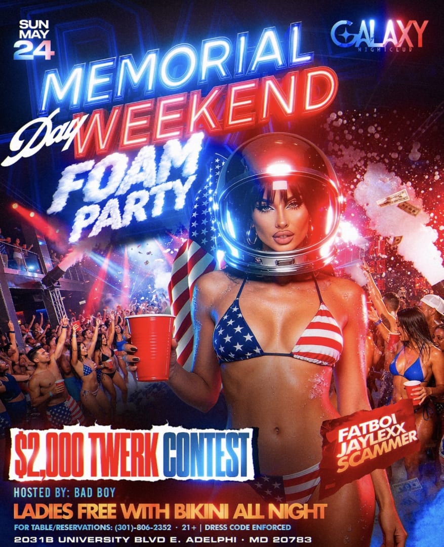MEMORIAL DAY FOAM PARTY!