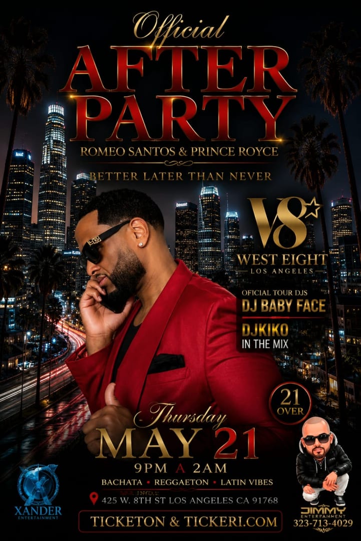 Fiesta posterior oficial de Romeo Santos y Prince Royce