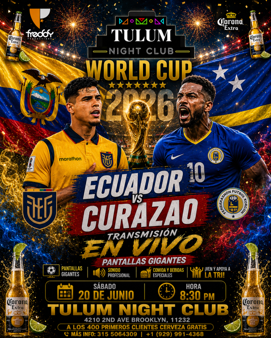 Ecuador vs Curazao - World Cup 2026 | Tulum Night Club
