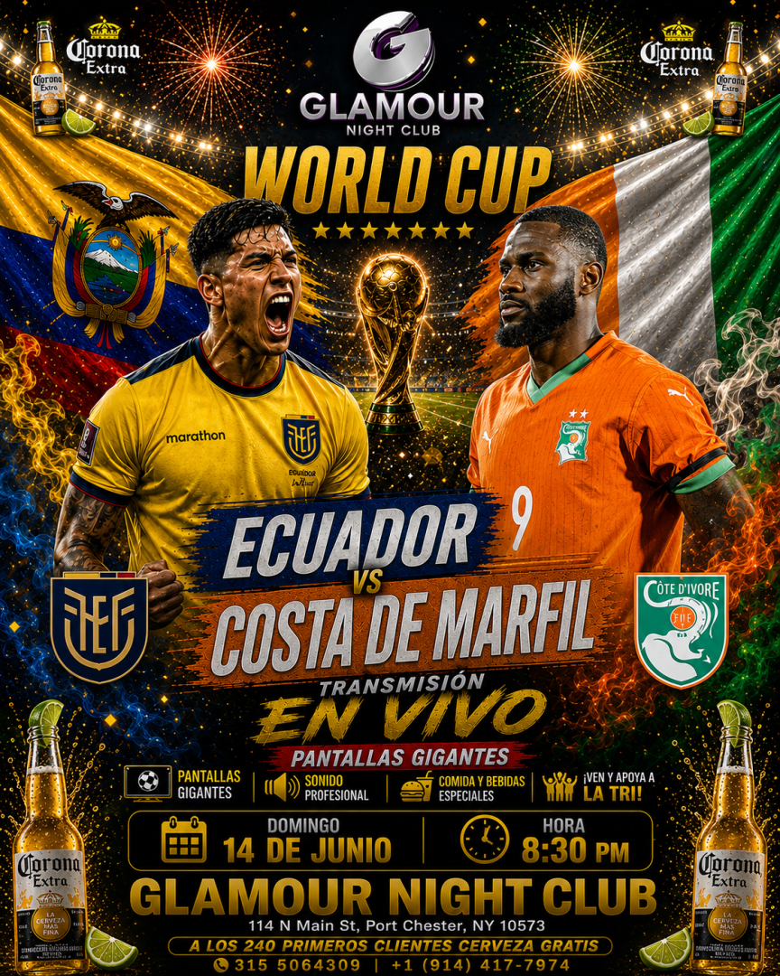 Ecuador vs Ivory Coast - World Cup 2026 | Glamor Night Club