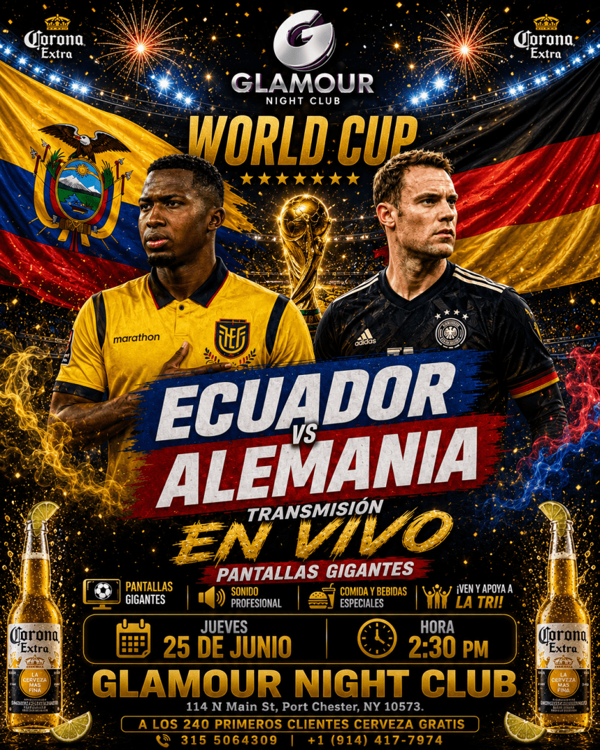 Ecuador vs Alemania - World Cup 2026 | Glamour Night Club