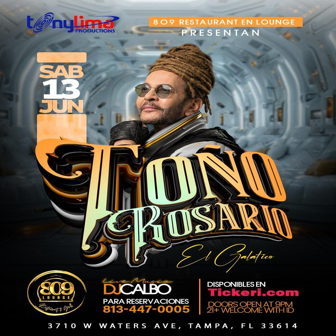 Toño Rosario live at 809 restaurant and lounge - Tampa Florida