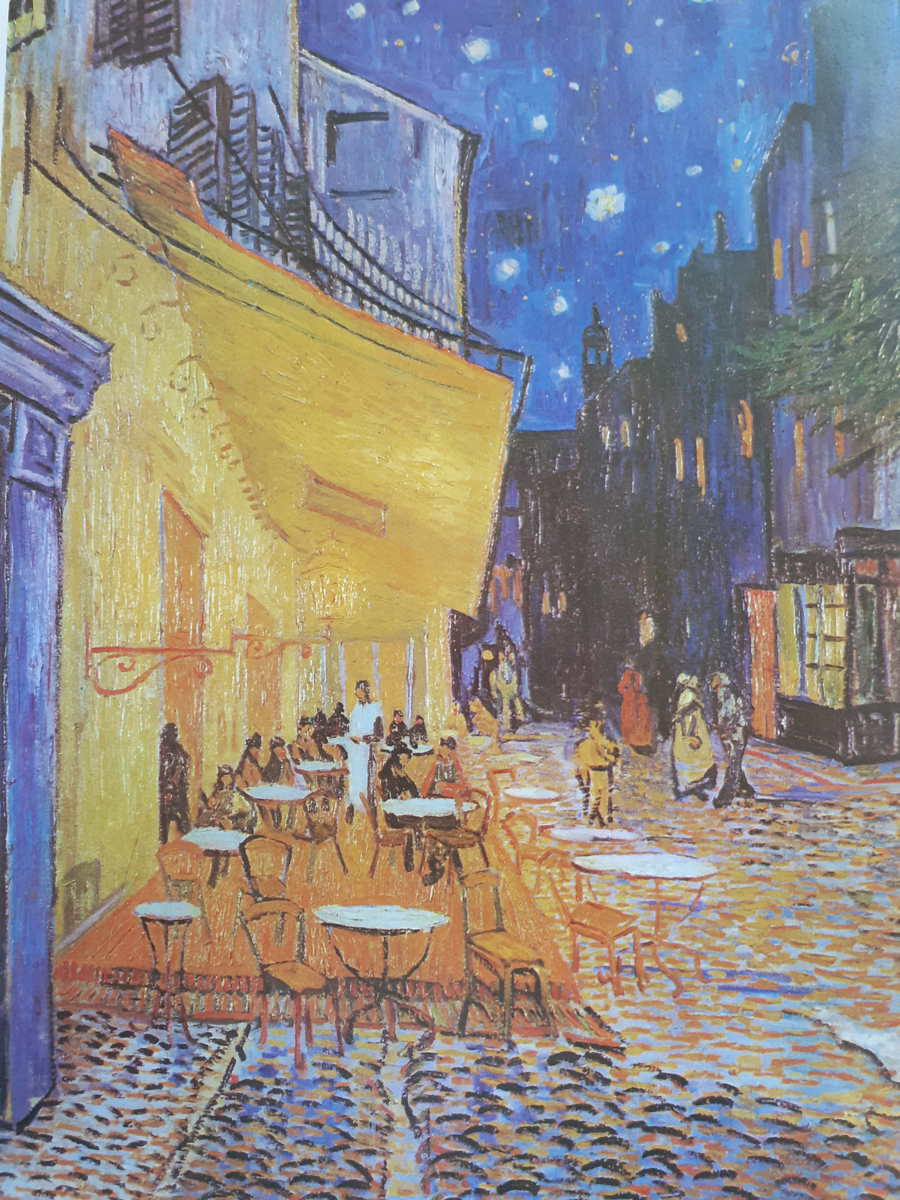 Terrase de café la nuit