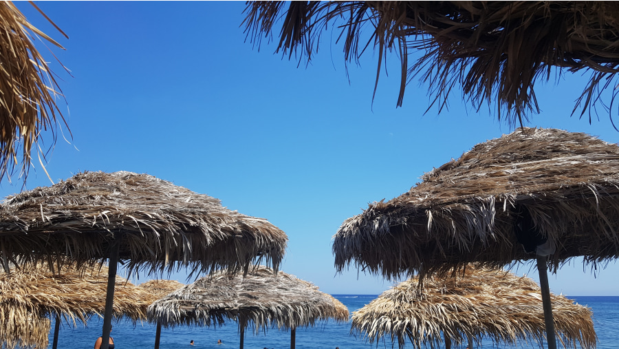 Relax on the beach in Greece