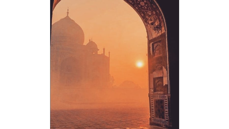 Taj Mahal at sunrise 