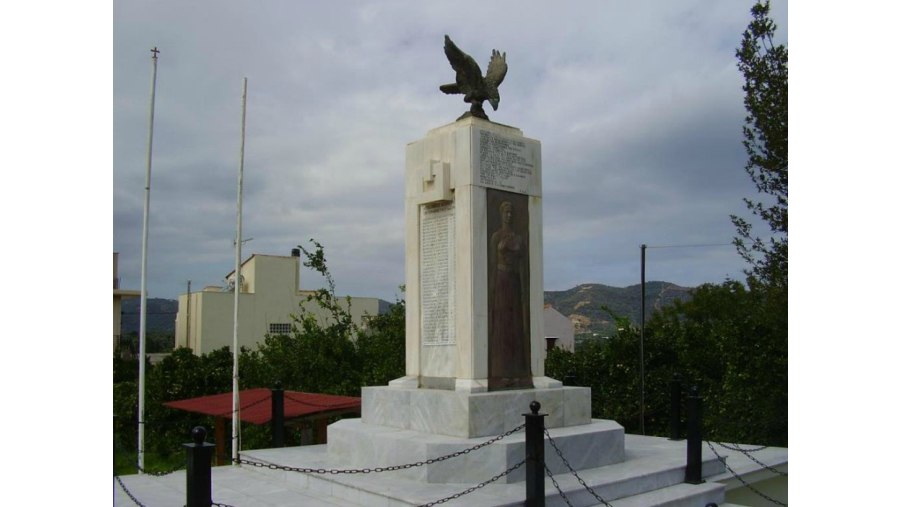 Look at the War Memorial of Battle of Crete in Chania, Greece