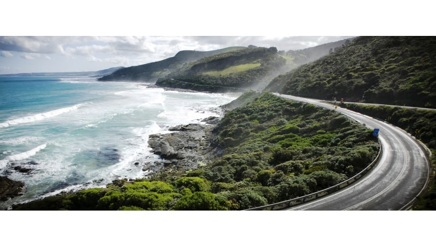 Sweeping panoramas of the Great  Ocean Road