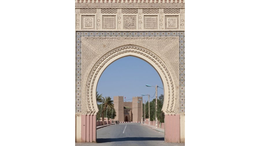 Gate of Rissani in the desert