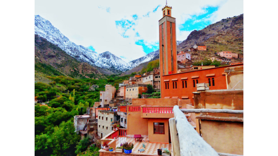 Imlil village surrounded by Atlas Mountains