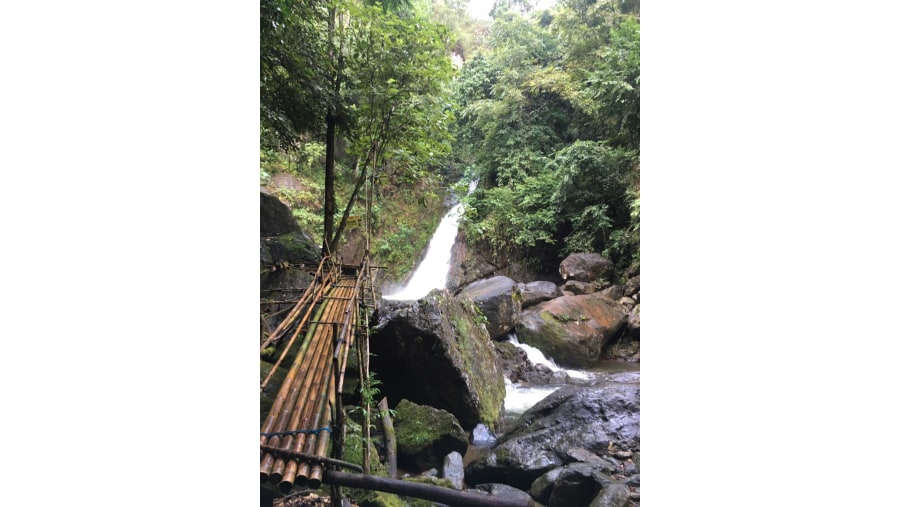 Haratai Waterfall in the middle of rainforest