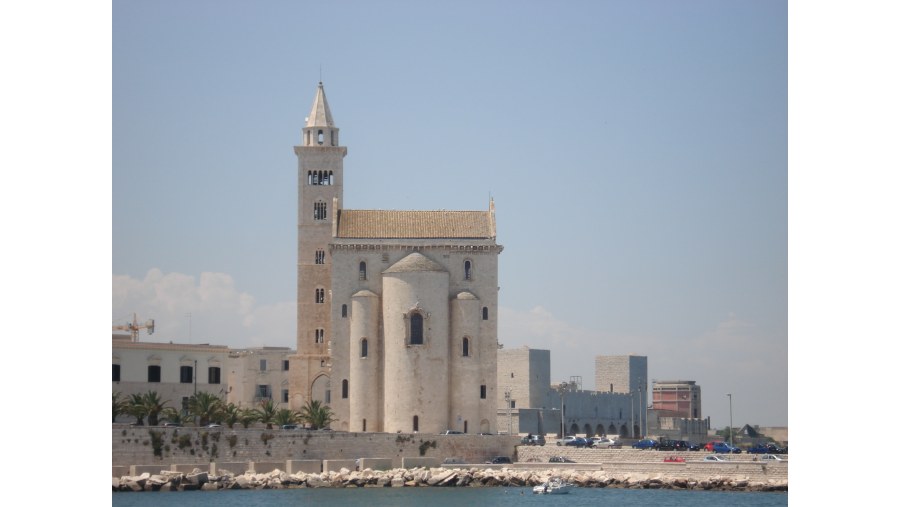 The Cathedral from the Adriatic Seaport, Trani, Italy