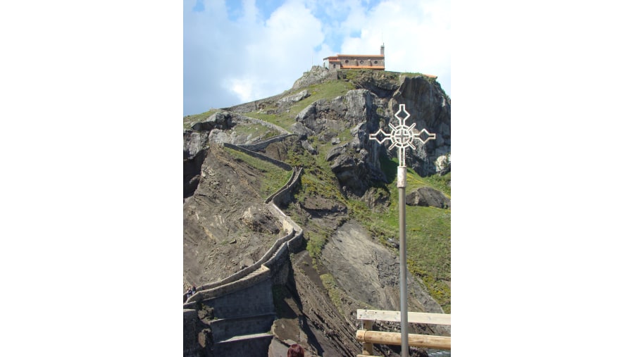 The stairs leading to San Juan de Gaztelugatxe, Spain