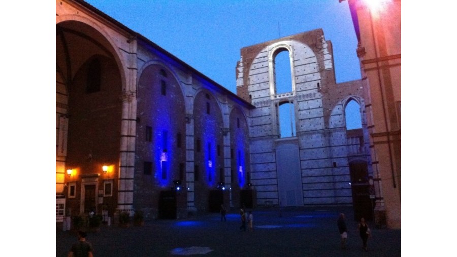 Medieval Siena at night