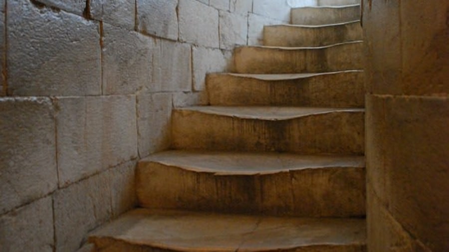 The Leaning Tower's staircase