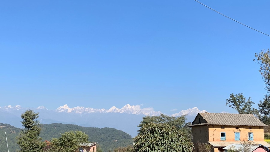 The mountains view from Nagarkot.