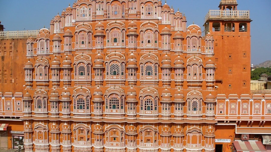 Explore the Hawa Mahal or Palace of Winds in Jaipur
