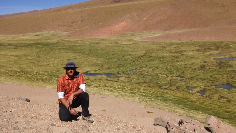 The Guide in Bofedal de Quepiaco