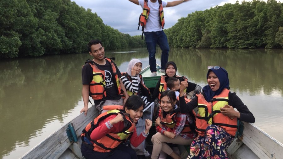 Take a boat ride in the Mangrove Center