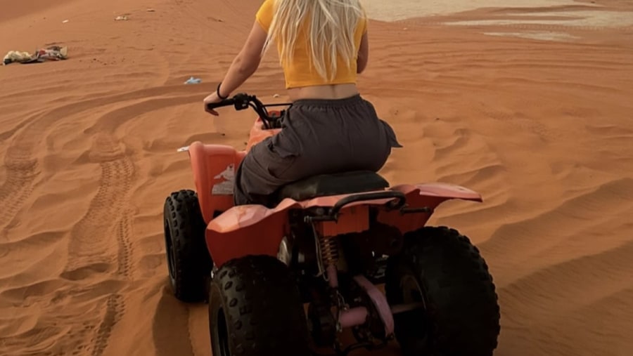 Quad biking in the desert