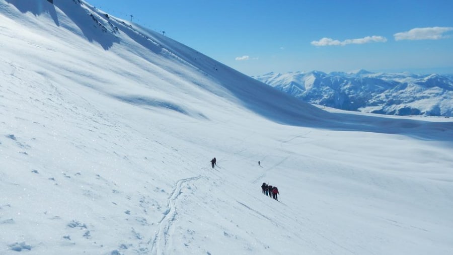 Skiing preparation in Gudauri