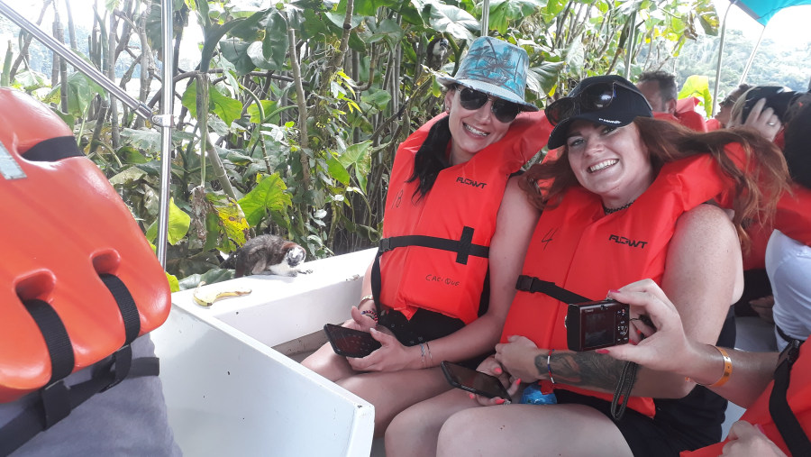 Shining Smiles in the boat