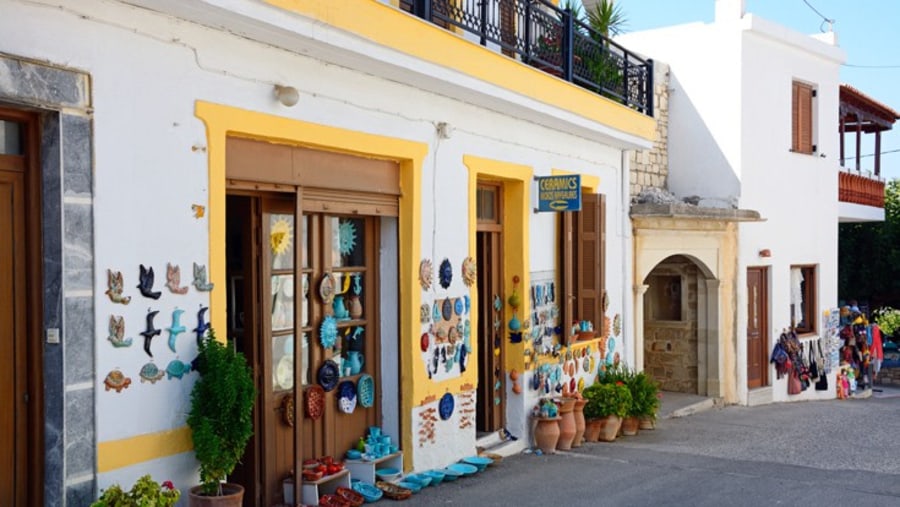 Shops in the streets of the city