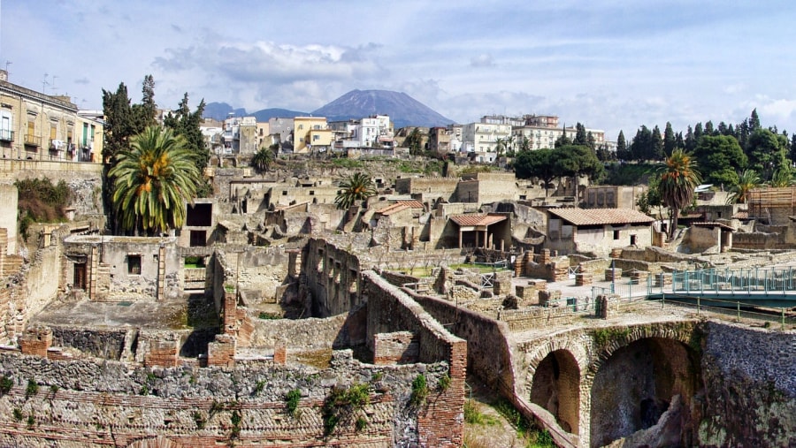 Head to the ancient town of Herculaneum