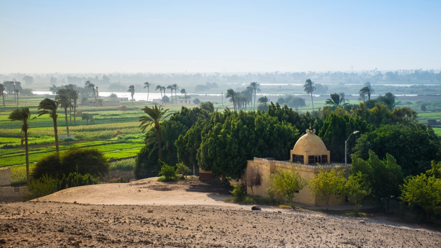 Distant view of tombs